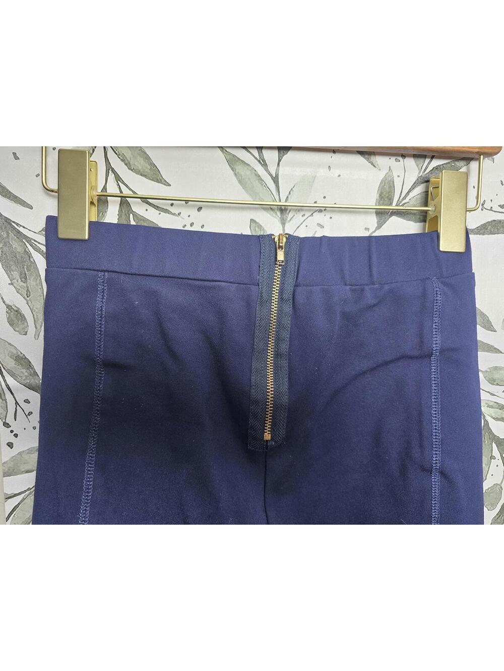 Julie Connally Pants Blue Womens Size M Capri Bakc Zipper